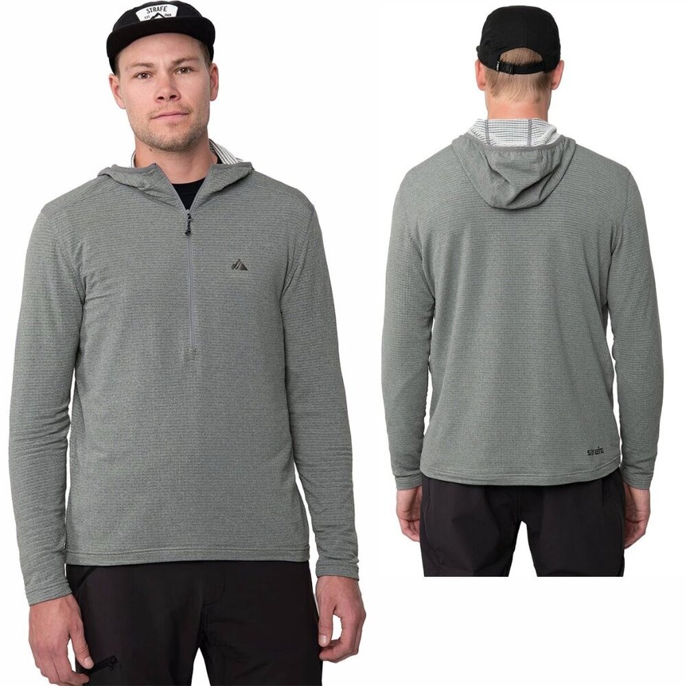 New Strafe Basecamp Half Zip Grey Hoodie Size S